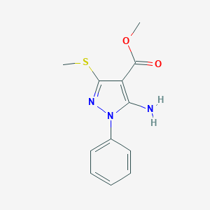 molecular formula C12H13N3O2S B370988 methyl 5-amino-3-(methylsulfanyl)-1-phenyl-1H-pyrazole-4-carboxylate 