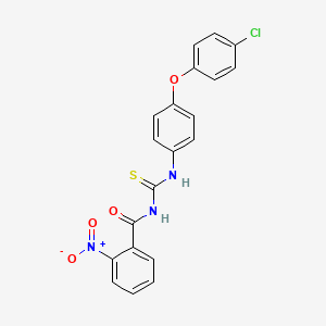 N-{[4-(4-chlorophenoxy)phenyl]carbamothioyl}-2-nitrobenzamide