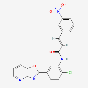 N-(2-chloro-5-[1,3]oxazolo[4,5-b]pyridin-2-ylphenyl)-3-(3-nitrophenyl)acrylamide