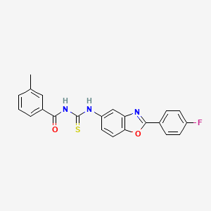 N-{[2-(4-fluorophenyl)-1,3-benzoxazol-5-yl]carbamothioyl}-3-methylbenzamide