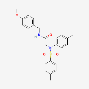 molecular formula C24H26N2O4S B3709931 N~1~-(4-methoxybenzyl)-N~2~-(4-methylphenyl)-N~2~-[(4-methylphenyl)sulfonyl]glycinamide 