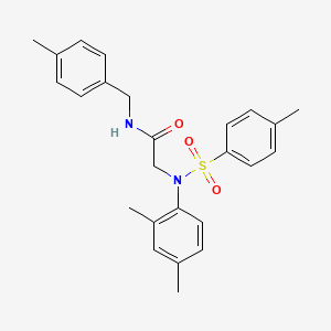 molecular formula C25H28N2O3S B3709943 2-(2,4-dimethyl-N-(4-methylphenyl)sulfonylanilino)-N-[(4-methylphenyl)methyl]acetamide CAS No. 6491-93-6