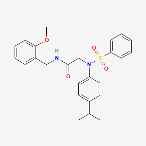 N~2~-(4-isopropylphenyl)-N~1~-(2-methoxybenzyl)-N~2~-(phenylsulfonyl)glycinamide