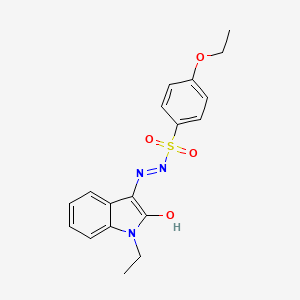 4-ethoxy-N'-(1-ethyl-2-oxo-1,2-dihydro-3H-indol-3-ylidene)benzenesulfonohydrazide