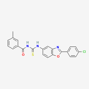 N-{[2-(4-chlorophenyl)-1,3-benzoxazol-5-yl]carbamothioyl}-3-methylbenzamide