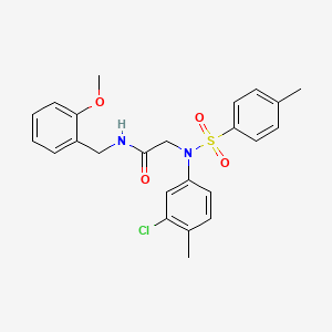 N~2~-(3-chloro-4-methylphenyl)-N~1~-(2-methoxybenzyl)-N~2~-[(4-methylphenyl)sulfonyl]glycinamide