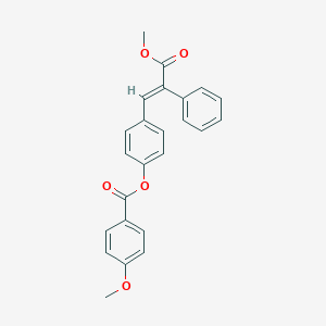 molecular formula C24H20O5 B371002 4-(3-Methoxy-3-oxo-2-phenyl-1-propenyl)phenyl 4-methoxybenzoate 