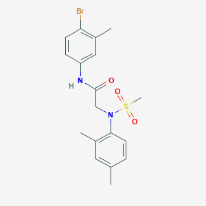 molecular formula C18H21BrN2O3S B3710032 N~1~-(4-bromo-3-methylphenyl)-N~2~-(2,4-dimethylphenyl)-N~2~-(methylsulfonyl)glycinamide 