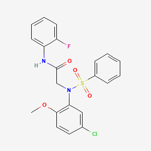 N~2~-(5-chloro-2-methoxyphenyl)-N~1~-(2-fluorophenyl)-N~2~-(phenylsulfonyl)glycinamide