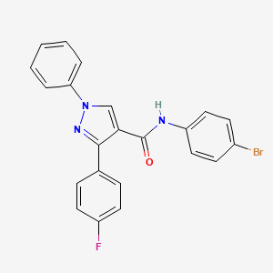 N-(4-bromophenyl)-3-(4-fluorophenyl)-1-phenylpyrazole-4-carboxamide