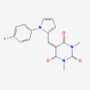 molecular formula C17H14IN3O3 B3710083 5-{[1-(4-iodophenyl)-1H-pyrrol-2-yl]methylene}-1,3-dimethyl-2,4,6(1H,3H,5H)-pyrimidinetrione 