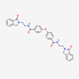 molecular formula C34H30N4O5 B3710125 4,4'-Oxybis[N-[2-(1,3-dihydro-1-oxo-2H-isoindol-2-yl)ethyl]benzamide] CAS No. 443903-64-8