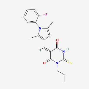 1-allyl-5-{[1-(2-fluorophenyl)-2,5-dimethyl-1H-pyrrol-3-yl]methylene}-2-thioxodihydro-4,6(1H,5H)-pyrimidinedione