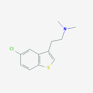 molecular formula C12H14ClNS B371015 2-(5-chloro-1-benzothien-3-yl)-N,N-dimethylethanamine 