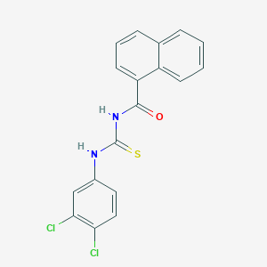 molecular formula C18H12Cl2N2OS B3710152 N-[(3,4-dichlorophenyl)carbamothioyl]naphthalene-1-carboxamide 