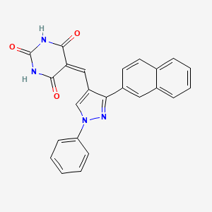 5-[(3-Naphthalen-2-yl-1-phenylpyrazol-4-yl)methylidene]-1,3-diazinane-2,4,6-trione