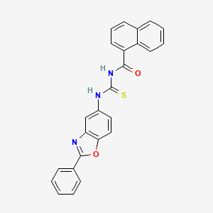 N-[(2-phenyl-1,3-benzoxazol-5-yl)carbamothioyl]naphthalene-1-carboxamide