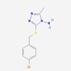 molecular formula C10H11BrN4S B371019 3-[(4-bromobenzyl)sulfanyl]-5-methyl-4H-1,2,4-triazol-4-amine CAS No. 57712-19-3