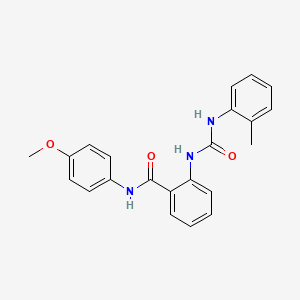 molecular formula C22H21N3O3 B3710215 N-(4-methoxyphenyl)-2-({[(2-methylphenyl)amino]carbonyl}amino)benzamide 