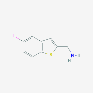 molecular formula C9H8INS B371022 (5-Iodo-1-benzothien-2-yl)methanamine 