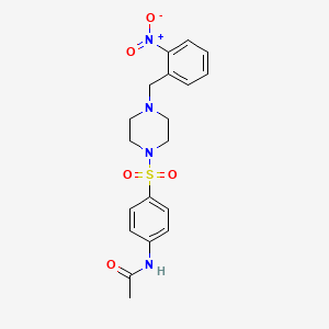 N-(4-{[4-(2-nitrobenzyl)piperazin-1-yl]sulfonyl}phenyl)acetamide