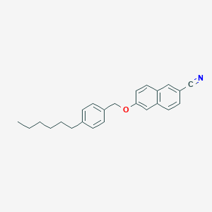 molecular formula C24H25NO B371025 6-[(4-Hexylbenzyl)oxy]-2-naphthonitrile 