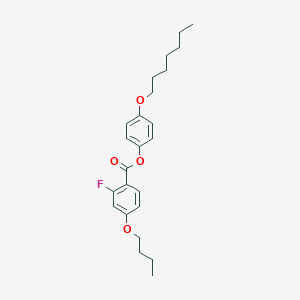 molecular formula C24H31FO4 B371028 4-(Heptyloxy)phenyl 4-butoxy-2-fluorobenzoate 