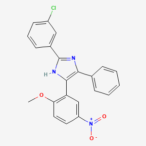 2-(3-chlorophenyl)-5-(2-methoxy-5-nitrophenyl)-4-phenyl-1H-imidazole