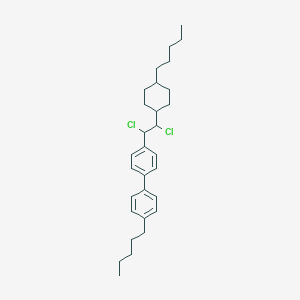 molecular formula C30H42Cl2 B371031 4-[1,2-Dichloro-2-(4-pentylcyclohexyl)ethyl]-4'-pentyl-1,1'-biphenyl 