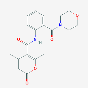 molecular formula C19H20N2O5 B3710344 2,4-dimethyl-N-[2-(morpholine-4-carbonyl)phenyl]-6-oxopyran-3-carboxamide 