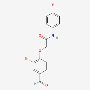 2-(2-bromo-4-formylphenoxy)-N-(4-fluorophenyl)acetamide