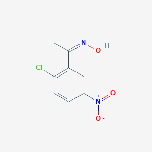 molecular formula C8H7ClN2O3 B371036 1-{2-Chloro-5-nitrophenyl}ethanone oxime 