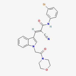 (2E)-N-(3-bromophenyl)-2-cyano-3-{1-[2-(morpholin-4-yl)-2-oxoethyl]-1H-indol-3-yl}prop-2-enamide