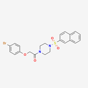 2-(4-BROMOPHENOXY)-1-[4-(2-NAPHTHYLSULFONYL)PIPERAZINO]-1-ETHANONE