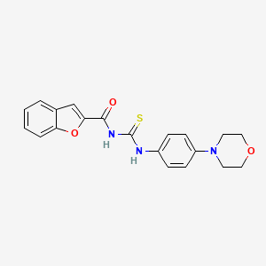 molecular formula C20H19N3O3S B3710391 N-{[4-(morpholin-4-yl)phenyl]carbamothioyl}-1-benzofuran-2-carboxamide 