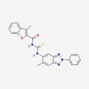 3-(3-METHYL-1-BENZOFURAN-2-CARBONYL)-1-(6-METHYL-2-PHENYL-2H-1,2,3-BENZOTRIAZOL-5-YL)THIOUREA