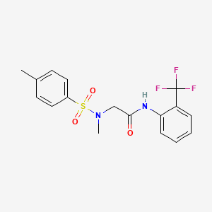 molecular formula C17H17F3N2O3S B3710409 N~2~-methyl-N~2~-[(4-methylphenyl)sulfonyl]-N-[2-(trifluoromethyl)phenyl]glycinamide 