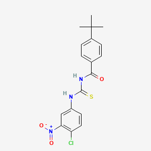 molecular formula C18H18ClN3O3S B3710417 4-tert-butyl-N-[(4-chloro-3-nitrophenyl)carbamothioyl]benzamide 