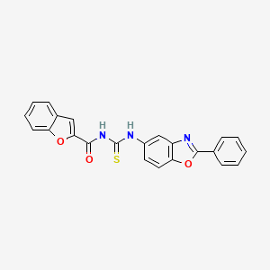 1-(1-BENZOFURAN-2-CARBONYL)-3-(2-PHENYL-1,3-BENZOXAZOL-5-YL)THIOUREA