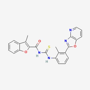 3-(3-METHYL-1-BENZOFURAN-2-CARBONYL)-1-(2-METHYL-3-{[1,3]OXAZOLO[4,5-B]PYRIDIN-2-YL}PHENYL)THIOUREA