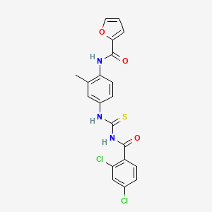 N-[4-({[(2,4-dichlorobenzoyl)amino]carbonothioyl}amino)-2-methylphenyl]-2-furamide