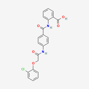 2-{4-[2-(2-CHLOROPHENOXY)ACETAMIDO]BENZAMIDO}BENZOIC ACID