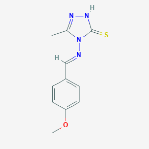 molecular formula C11H12N4OS B371052 4-((4-Methoxybenzylidene)amino)-5-methyl-4H-1,2,4-triazole-3-thiol 