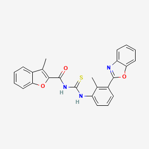 molecular formula C25H19N3O3S B3710520 1-[3-(1,3-Benzoxazol-2-YL)-2-methylphenyl]-3-(3-methyl-1-benzofuran-2-carbonyl)thiourea 