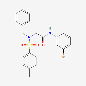 molecular formula C22H21BrN2O3S B3710526 N~2~-benzyl-N-(3-bromophenyl)-N~2~-[(4-methylphenyl)sulfonyl]glycinamide 