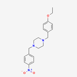 molecular formula C20H25N3O3 B3710556 1-[(4-Ethoxyphenyl)methyl]-4-[(4-nitrophenyl)methyl]piperazine 