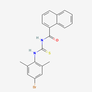 molecular formula C20H17BrN2OS B3710595 N-[(4-bromo-2,6-dimethylphenyl)carbamothioyl]naphthalene-1-carboxamide 