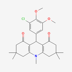 9-(3-chloro-4,5-dimethoxyphenyl)-3,3,6,6,10-pentamethyl-4,5,7,9-tetrahydro-2H-acridine-1,8-dione