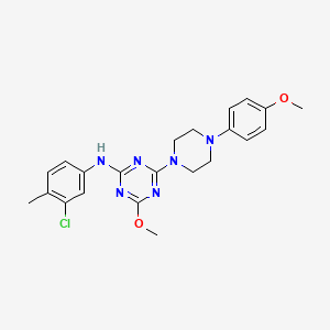 N-(3-chloro-4-methylphenyl)-4-methoxy-6-[4-(4-methoxyphenyl)piperazin-1-yl]-1,3,5-triazin-2-amine