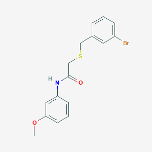 2-[(3-bromophenyl)methylsulfanyl]-N-(3-methoxyphenyl)acetamide